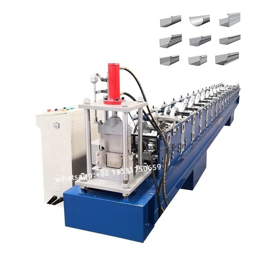 Full automatic Metal rain water gutter roof roll forming machine gutter making machine