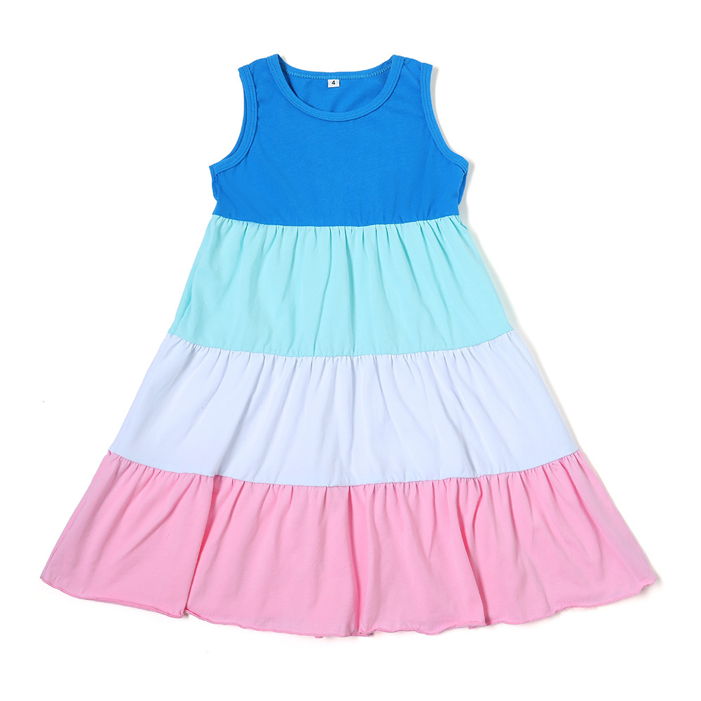 boutique Jade Joy Joy Halter Color block Sleeveless Dresses girl summer clothes Rainbow Halter girl Dress