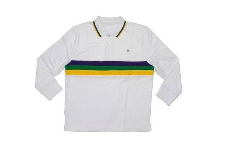 Fashion spring Mardi Gras long sleeve t shirt custom rugby shirts striped men's polo t-shirts