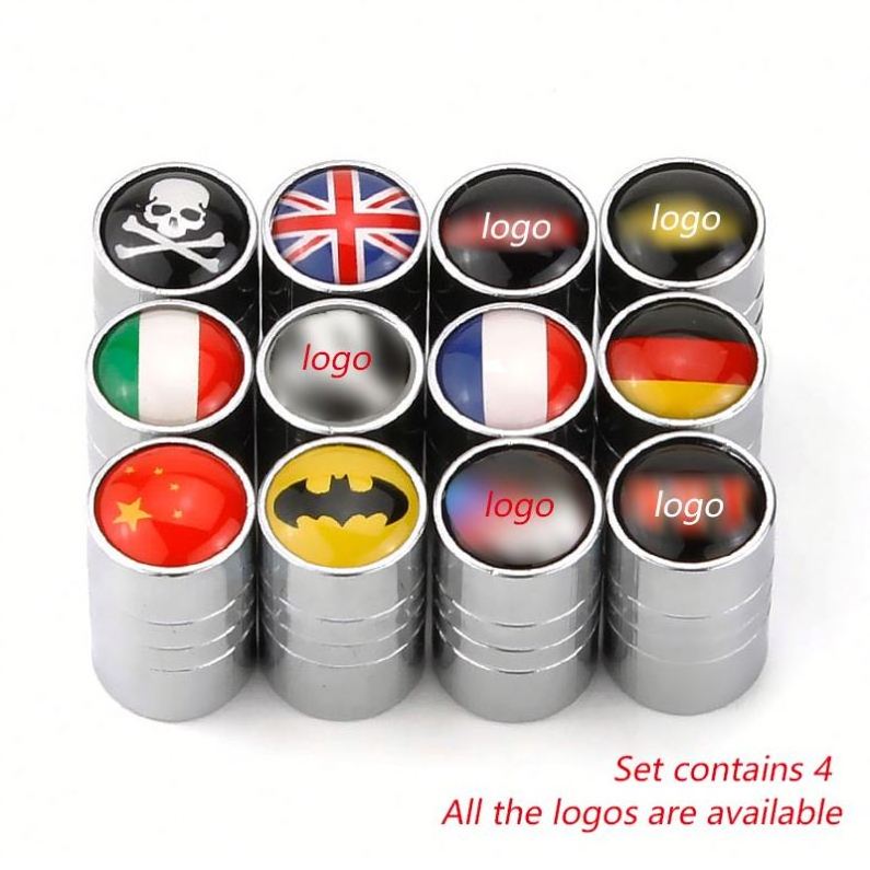 Distinctive Applicable to Automobile Tire Valve Cover Metal Tire Gas Cap Cap Valve Cap Metal Car Wheel Tire Valve Stem Cover