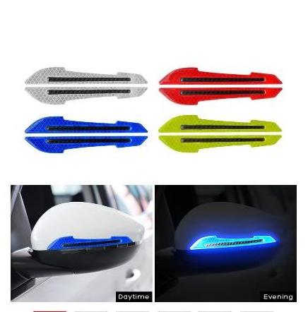 2 pcs Car Rearview Mirror Reflective Sticker Epoxy Car Rreflective Sticker Exterior Decorative Sticker