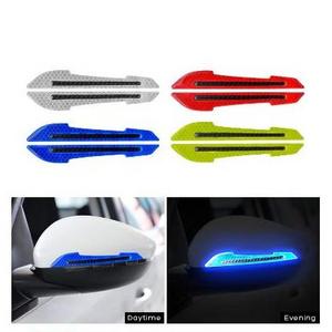 2 pcs Car Rearview Mirror Reflective Sticker Epoxy Car Rreflective Sticker Exterior Decorative Sticker