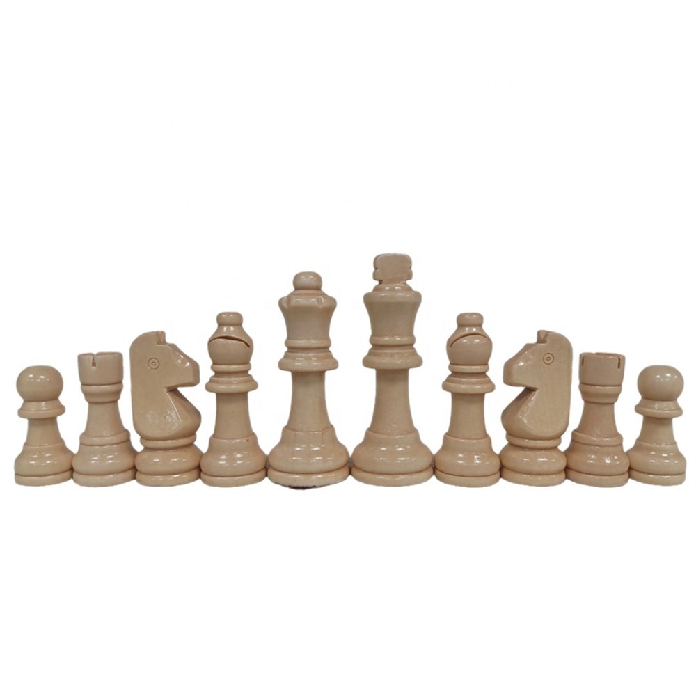 Wholesale Wooden Toy Decorative Accessories Chess Game High Quality Wooden Pieces