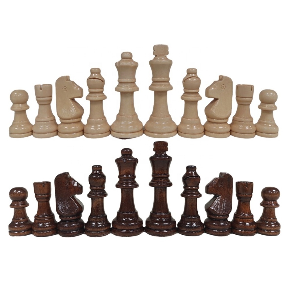 Wholesale Wooden Toy Decorative Accessories Chess Game High Quality Wooden Pieces