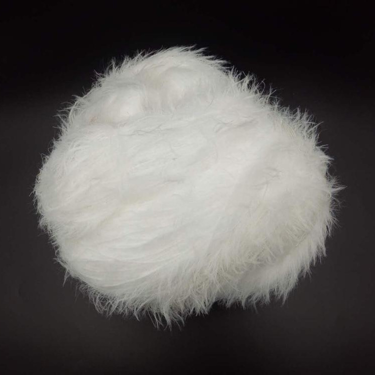 Undyed factory wholesale 5 cm imitate mink fur yarn feather yarn 100% nylon fancy yarn for knitting weaving crocheting