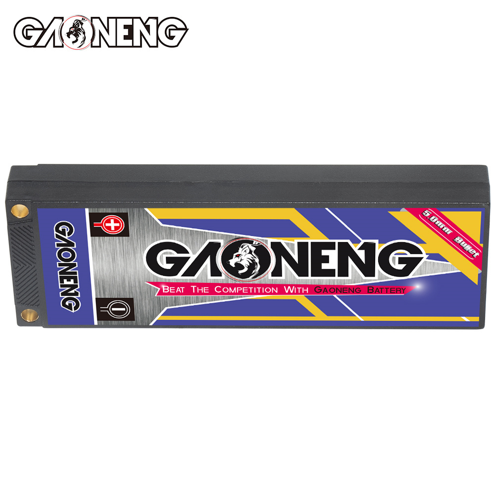 GNB GAONENG 5600MAH 2S HV 7.4V 140C RC LiPo Battery Racing Car Hard Case 5mm 5.0mm bullet 1:10 1/10 scale LiHV High Voltage