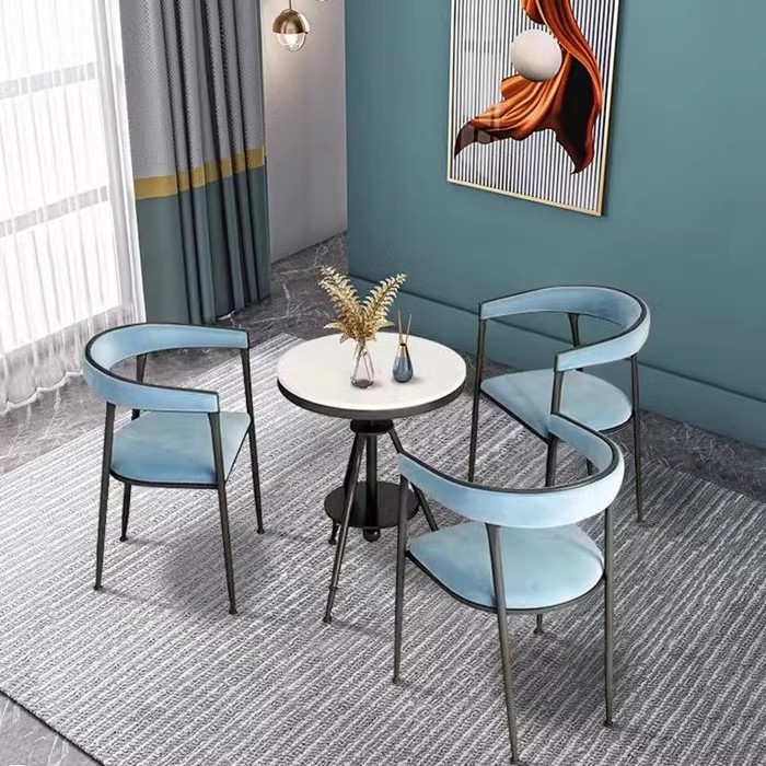 Home restaurant chairs Modern simple creative casual dining chair metal restaurant furniture