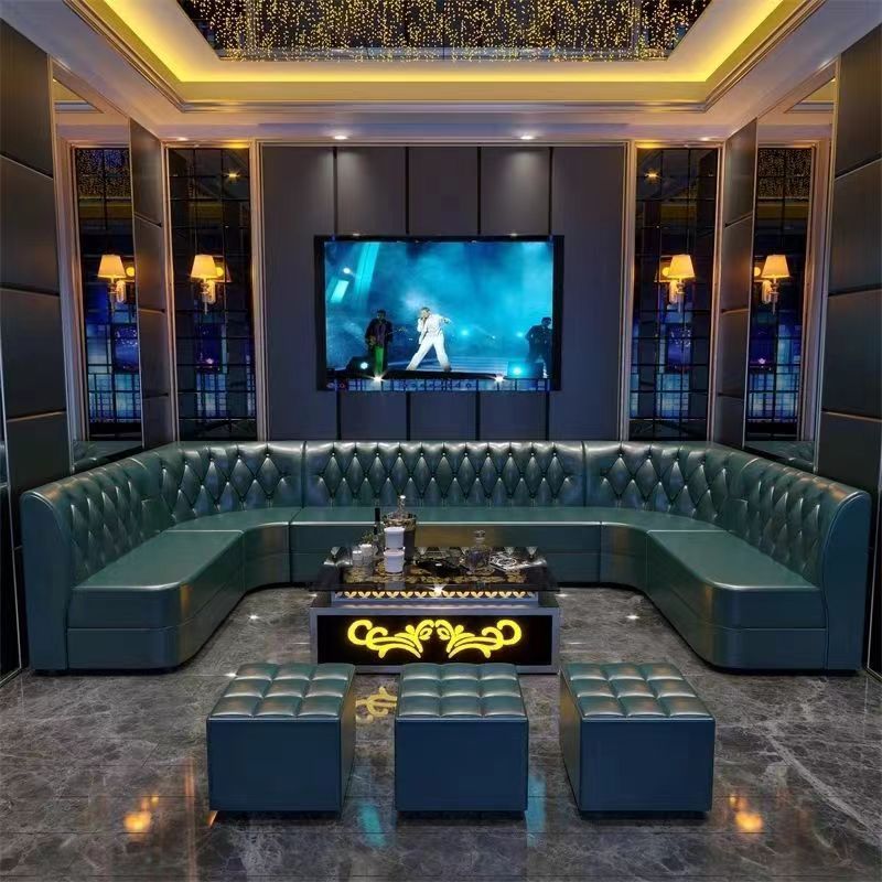 Booth Sofa Good Quality Pu Leather karaoke furniture  Modern Vip Strip Night Club Bar Furniture Lounge Nail Ktv Bar Furniture