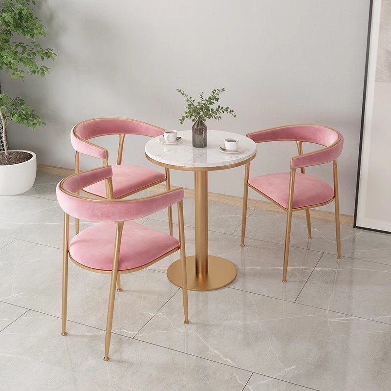 Home restaurant chairs Modern simple creative casual dining chair metal restaurant furniture