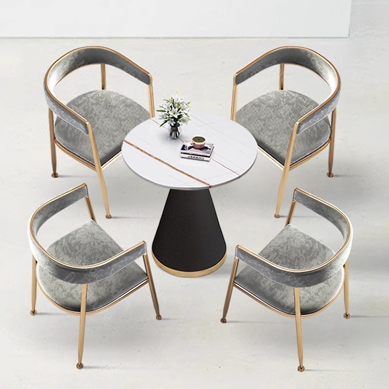 Home restaurant chairs Modern simple creative casual dining chair metal restaurant furniture