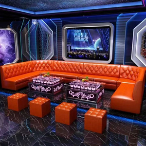 Booth Sofa Good Quality Pu Leather karaoke furniture  Modern Vip Strip Night Club Bar Furniture Lounge Nail Ktv Bar Furniture