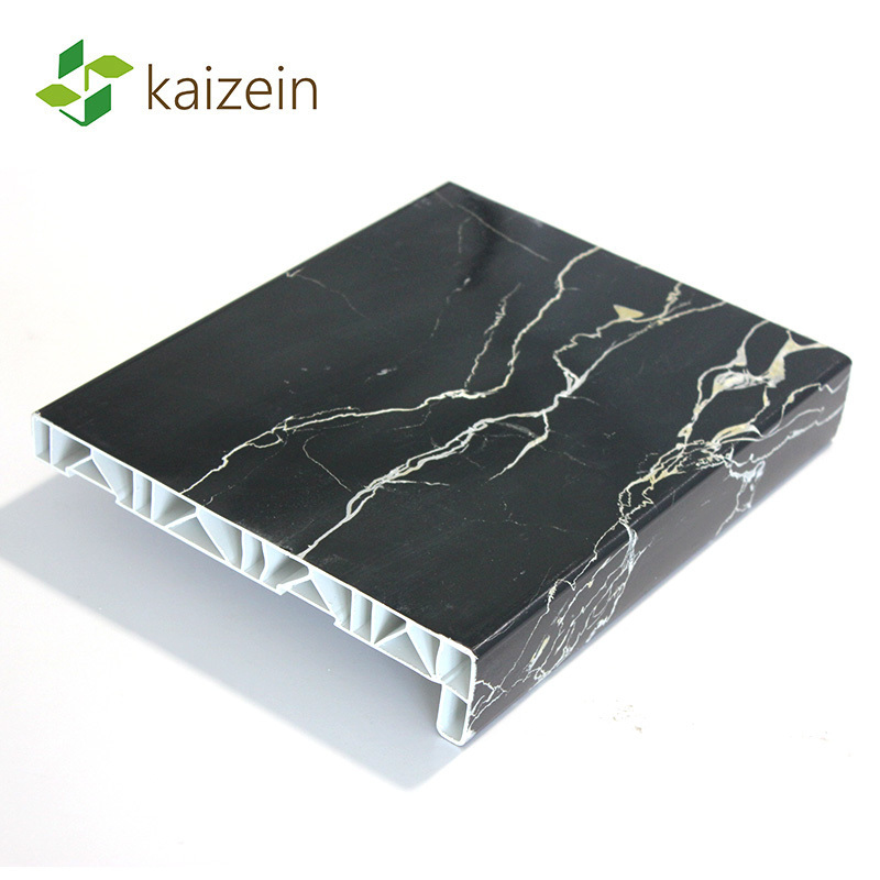 internal Plastic PVC black marble window sill  import china