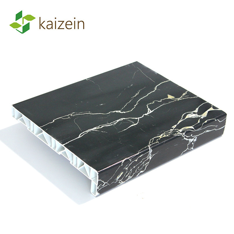 internal Plastic PVC black marble window sill  import china