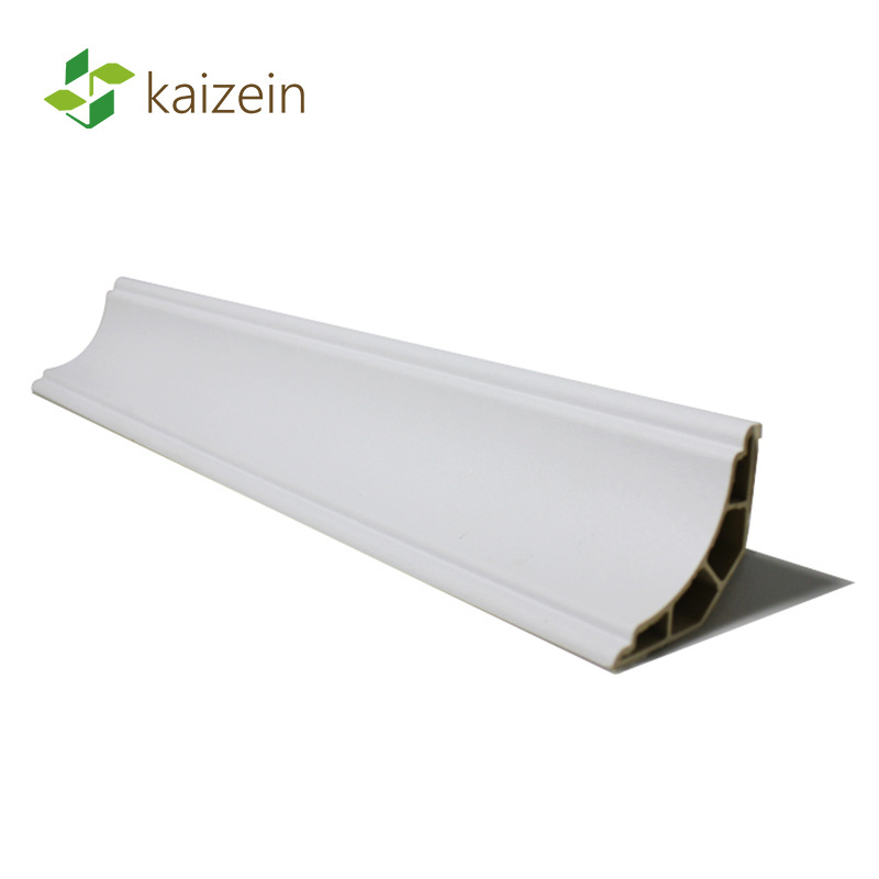 Plastic accessory pvc skirting base board for ceiling and wall panel