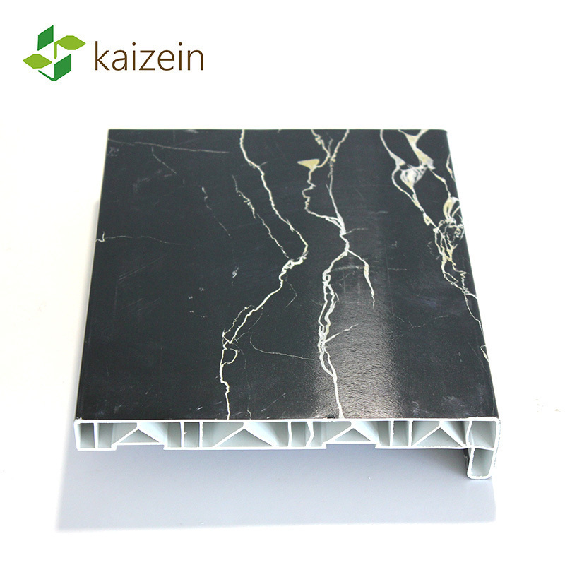 internal Plastic PVC black marble window sill  import china