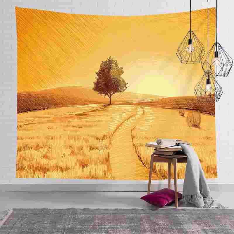 Drop shipping tapestry 2023 hot Selling home decoration living room tapestry custom square digital printing tapestry