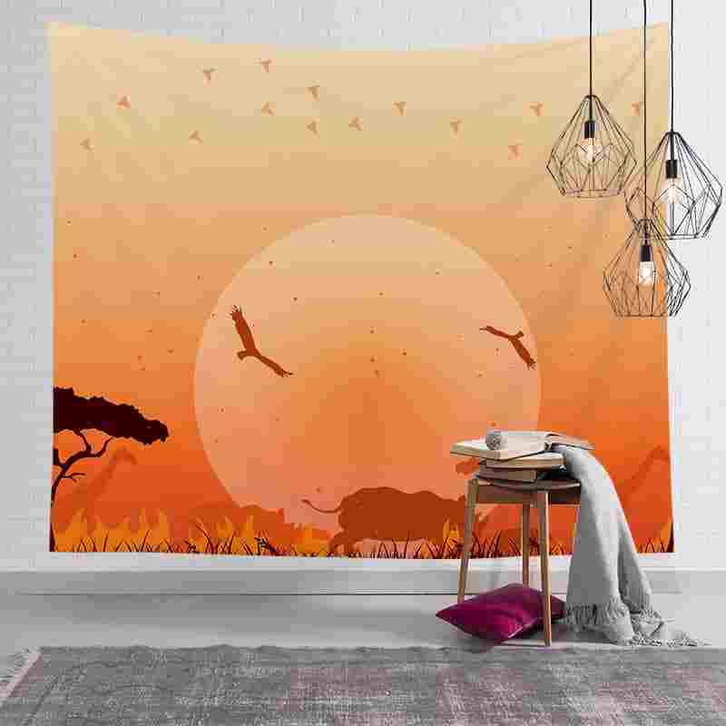 Drop shipping tapestry 2023 hot Selling home decoration living room tapestry custom square digital printing tapestry