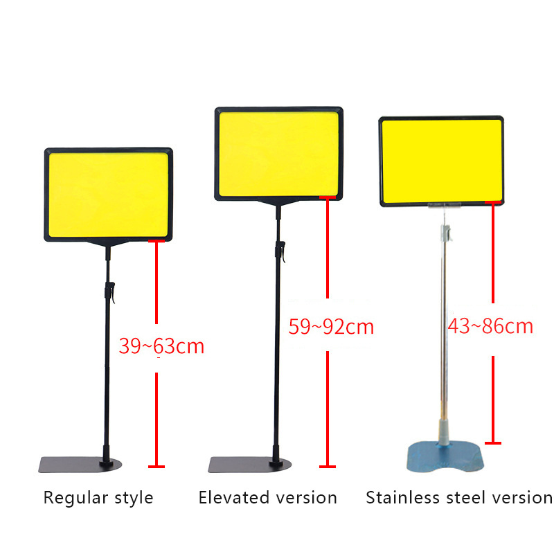 Adjustable Sign Holder Stand Frame Poster Display Double Sided Floor Standing Sign Stand with Base for Store Shop