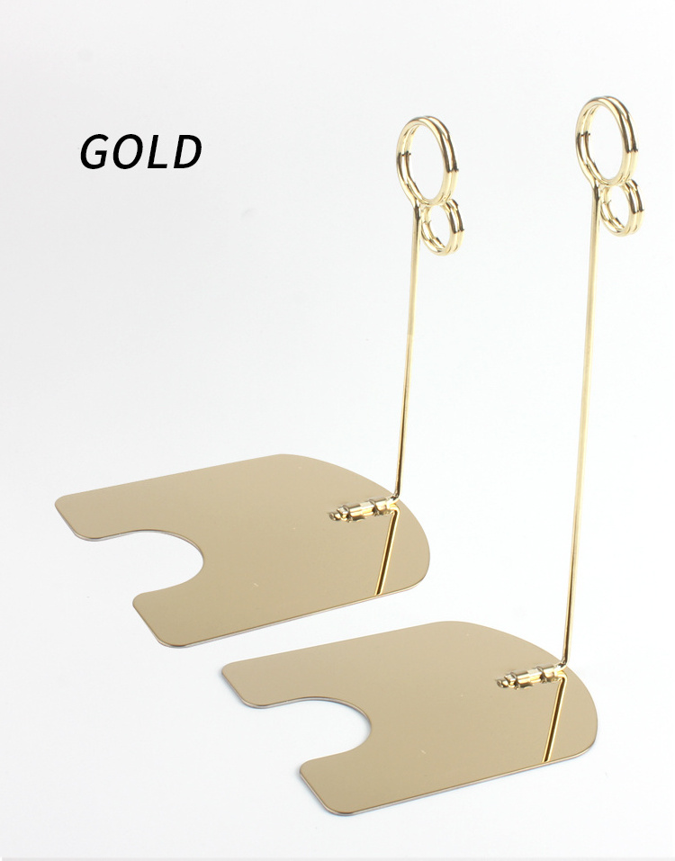 New Colors Gold Metal Display Menu Card Clip Table Number Holder For Wedding Party