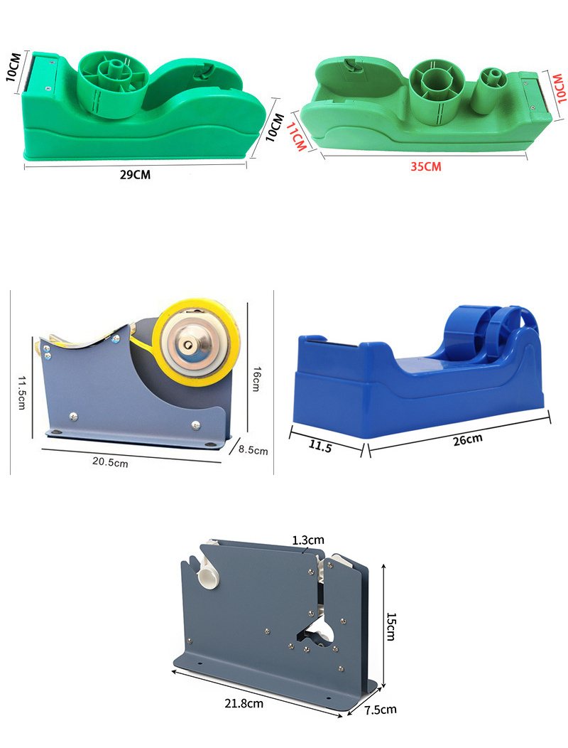 Steel Tape Bag Sealer Machine with Trimmer Blade, Heavy Duty Metal Produce Bag Sealing Taper Dispenser