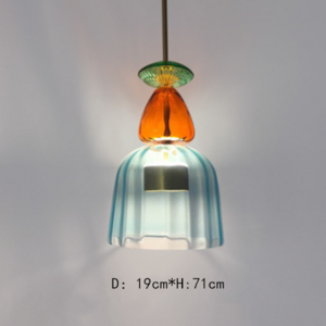 High quality e27 pendant lamp Nordic decorative colorful glass lamp pendant hanging light lamp for home hotel