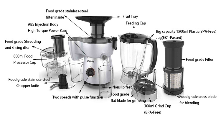 400W multi functional food processor 2 speeds with pulse control table blender