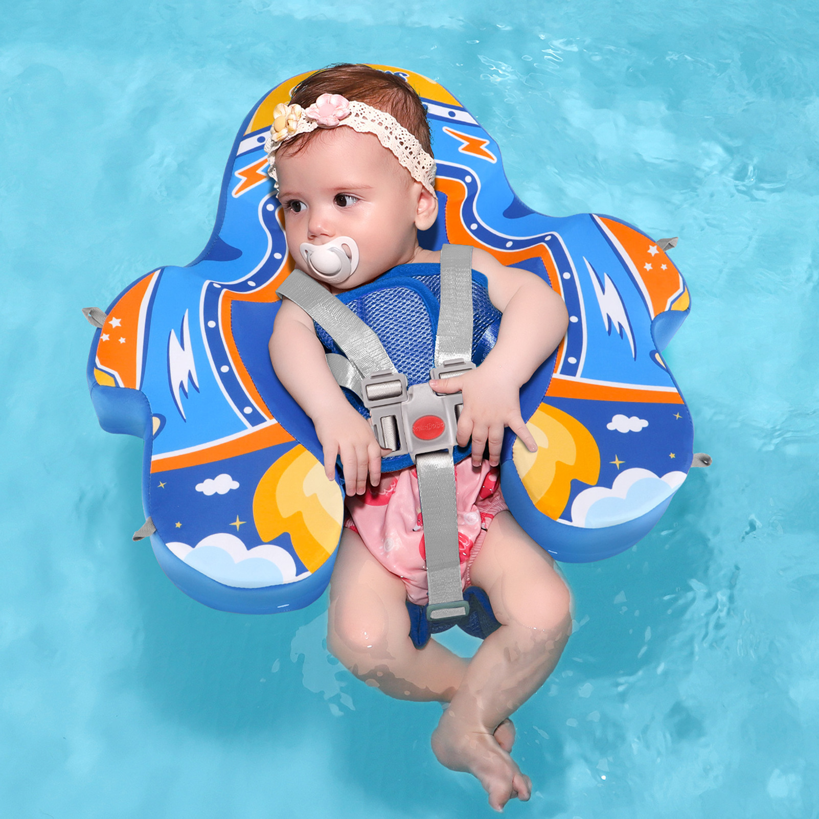 Swimbobo New Style Non inflatable Baby Swimming Seat Float Children Swim Ring Pool Safe Pvc Kids Non Inflatable Seat Floating BestSuppliers