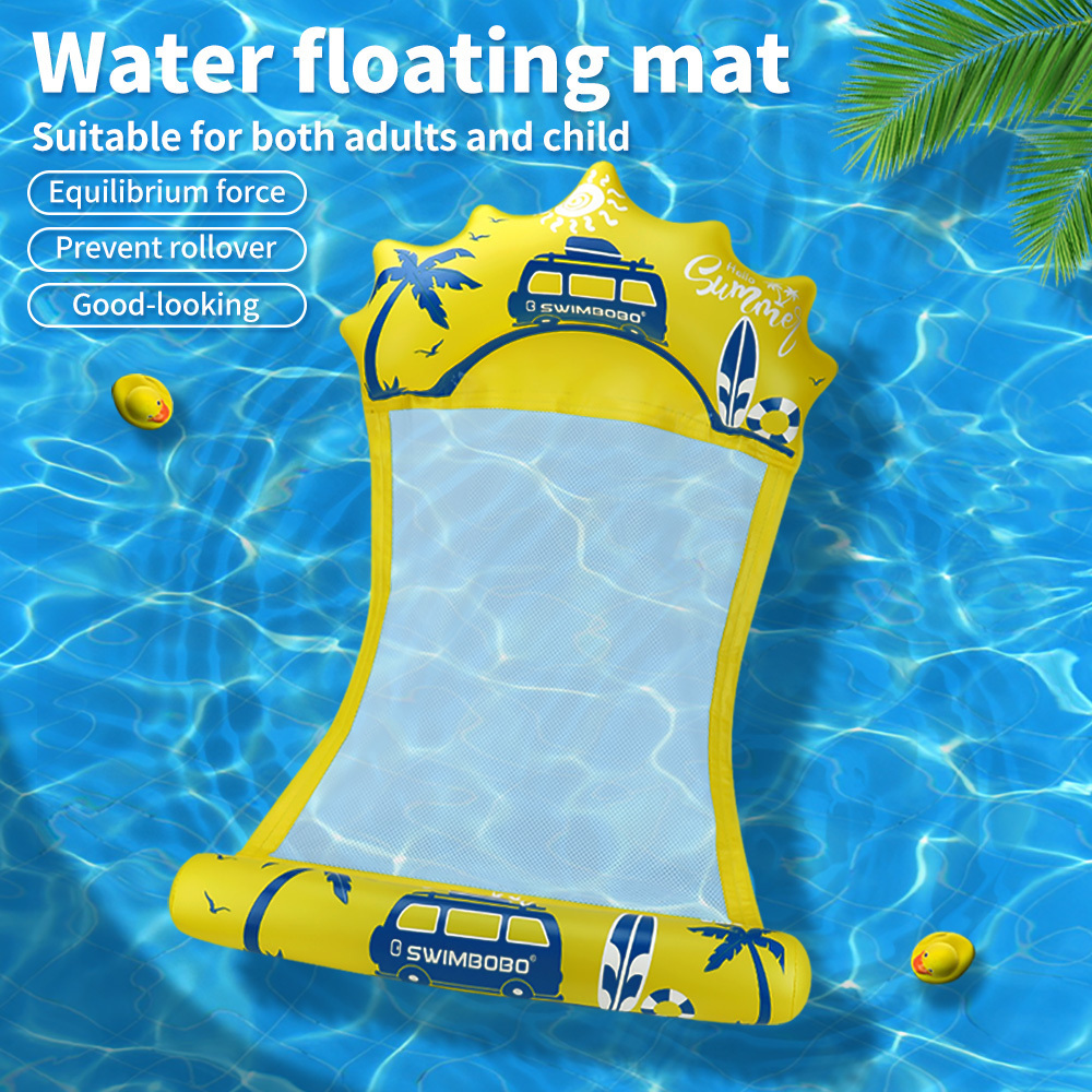 Swimbobo Swimming Inflatable  Fold Up Mat Wholesale Adults Net Hammock Pool lounge PVC Float Water Chair Bed Sofa