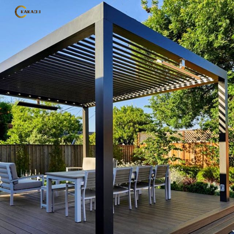 KAKADU Outdoor Deck Garden Patio Gazebo Louvered Pergola Aluminum Tents Camping Outdoor Waterproof