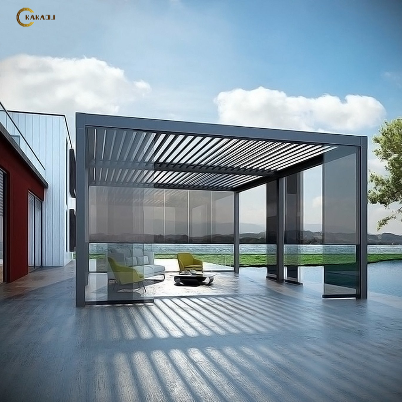 KAKADU Pergola Patio Aluminum with Louver Roof Beautiful Exterior Pergolas and Gazebos for Outdoor Use