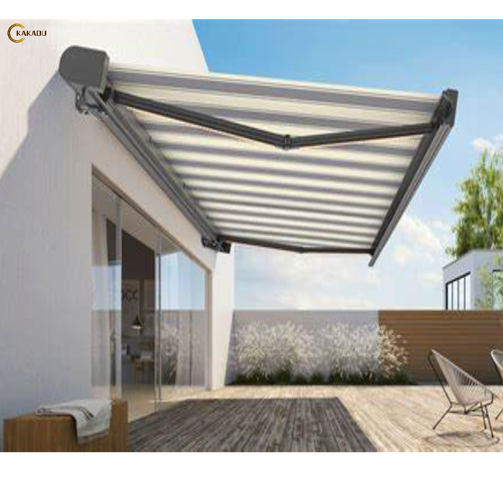 KAKADU Outdoor Retractable Swimming Pool Awning Full Cassette Awning Outdoor Folding Arm Awning