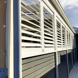 Modern Aluminum Alloy Plantation Shutter Horizontal Louver with 5 Years Warranty Factory Price with Powder Coating