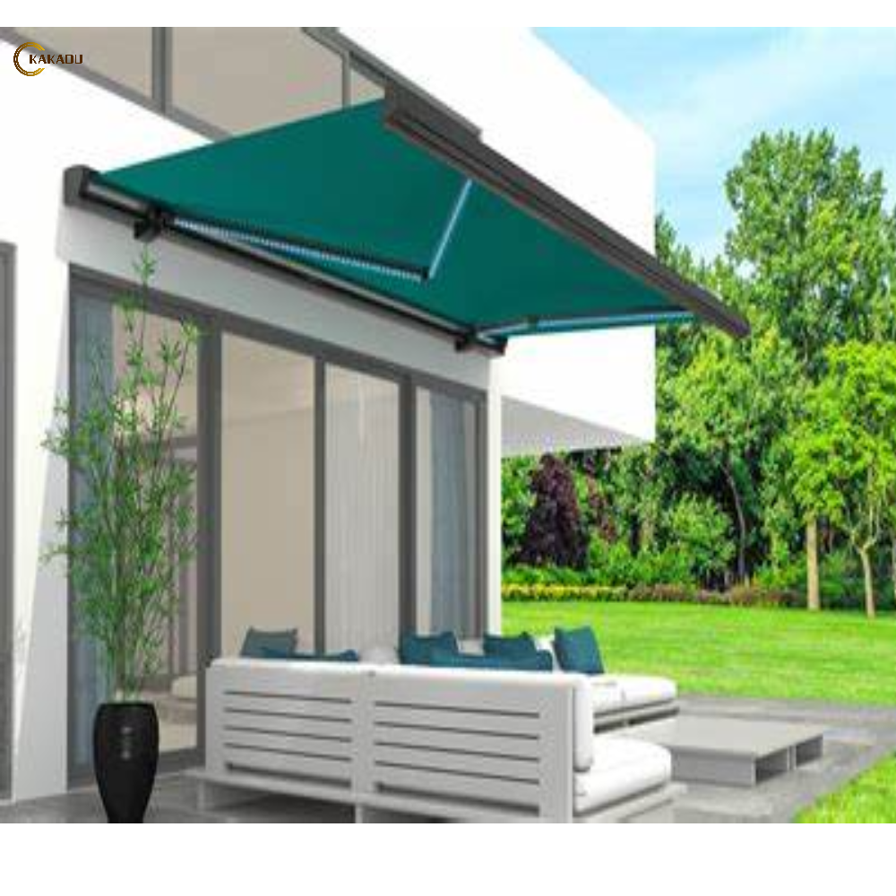 KAKADU Outdoor Retractable Swimming Pool Awning Full Cassette Awning Outdoor Folding Arm Awning