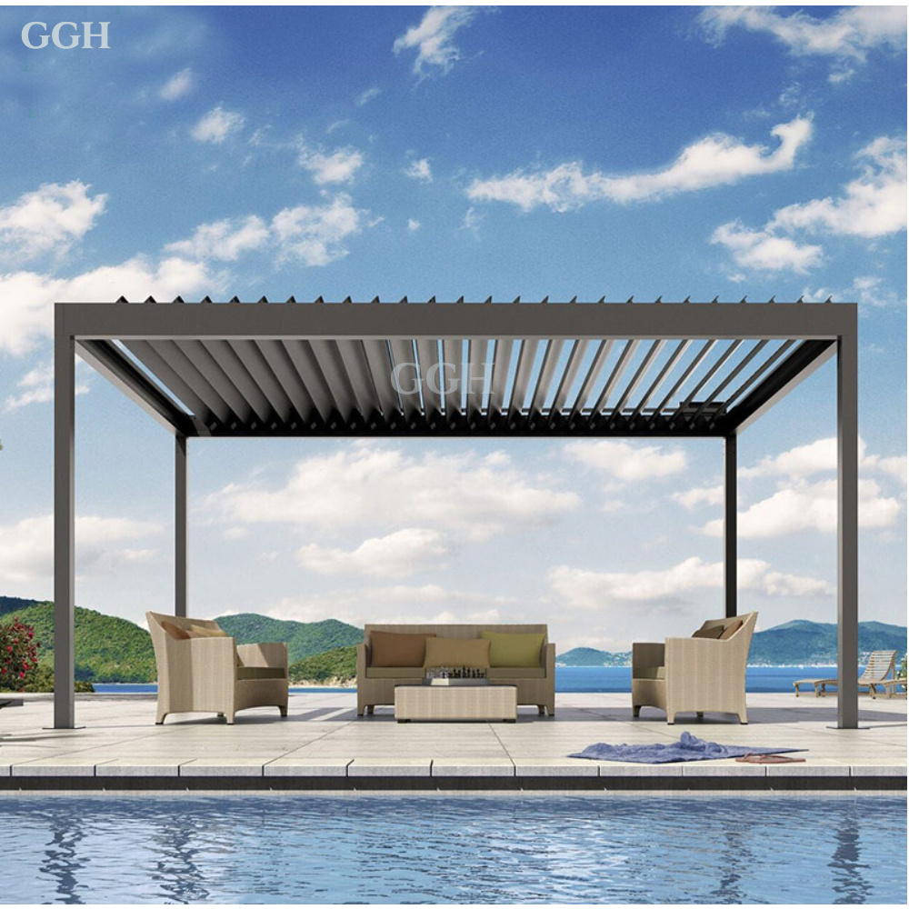 KAKADU Electric Aluminum Pavilion with Solar System Carport Structure Pergola