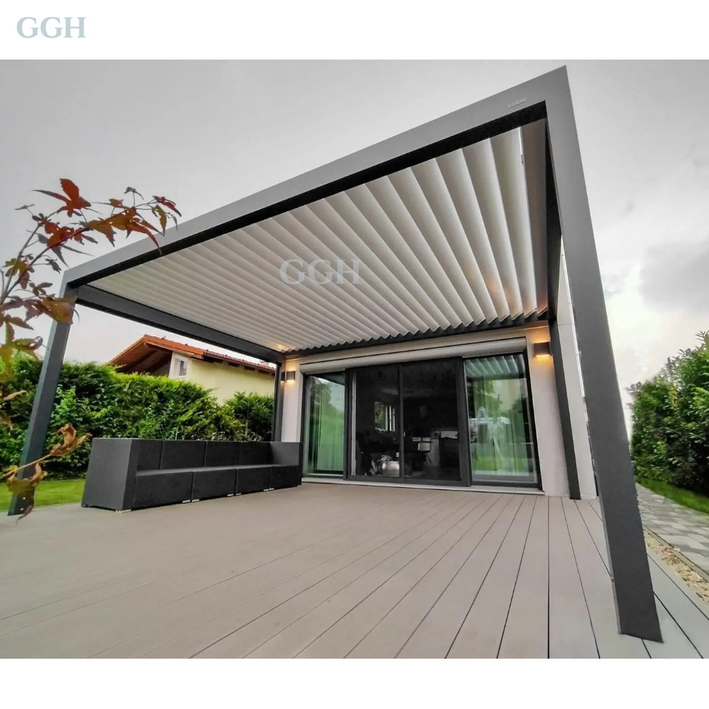 KAKADU Electric Aluminum Pavilion with Solar System Carport Structure Pergola