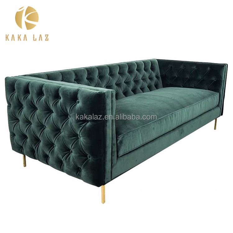 custom salon furniture Fabric PU Couch Living Room Sofa  waiting sofa for beauty salon