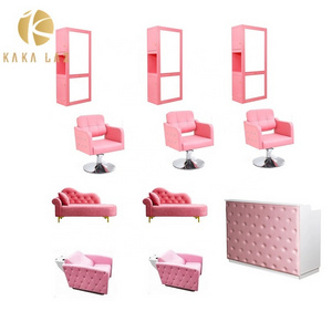 pink styling chairs salon chair salon furniture set