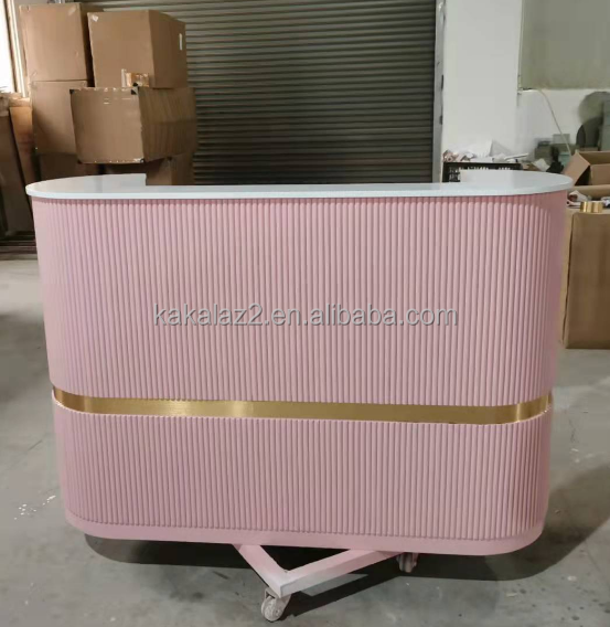 beauty salon counter design pink salon  reception desk new design information counter