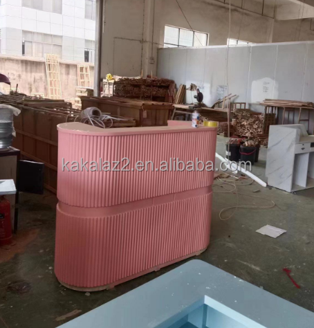 beauty salon counter design pink salon  reception desk new design information counter