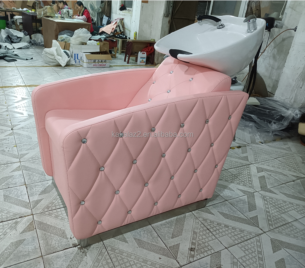 hair salon furniture cheap shampoo bed  salon furniture shampoo chairs pink  shampoo bed and bowl