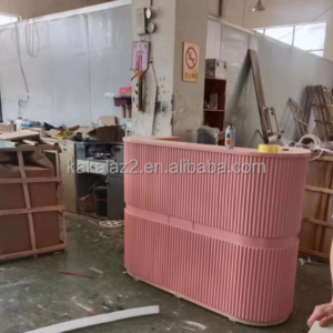 beauty salon counter design pink salon  reception desk new design information counter