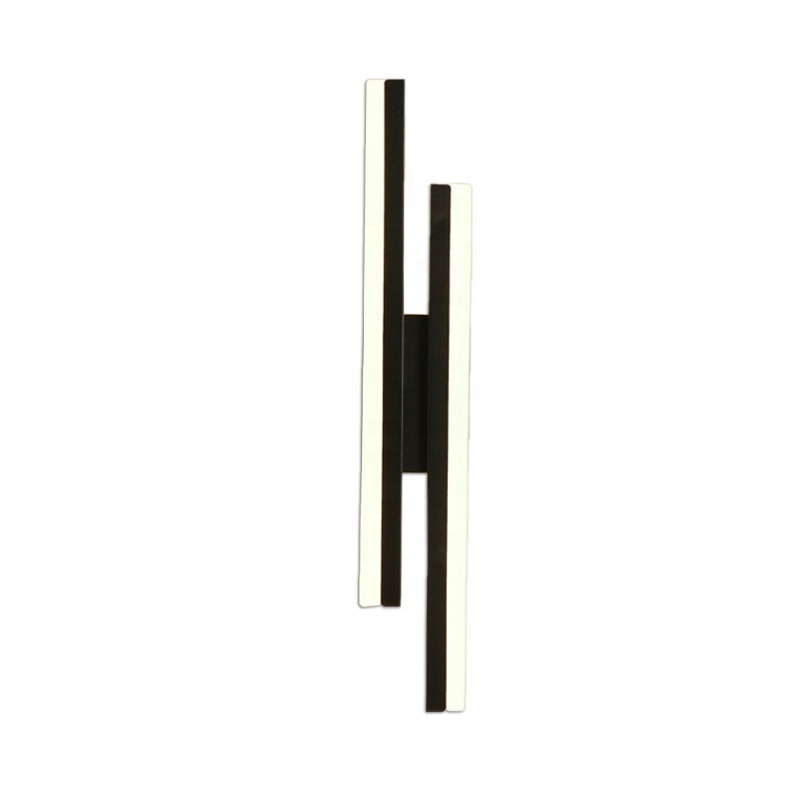 Modern Wall Sconce Black Dimmable LED Bathroom Vanity Light Indoor 3000K-6000K Wall Lighting Fixture