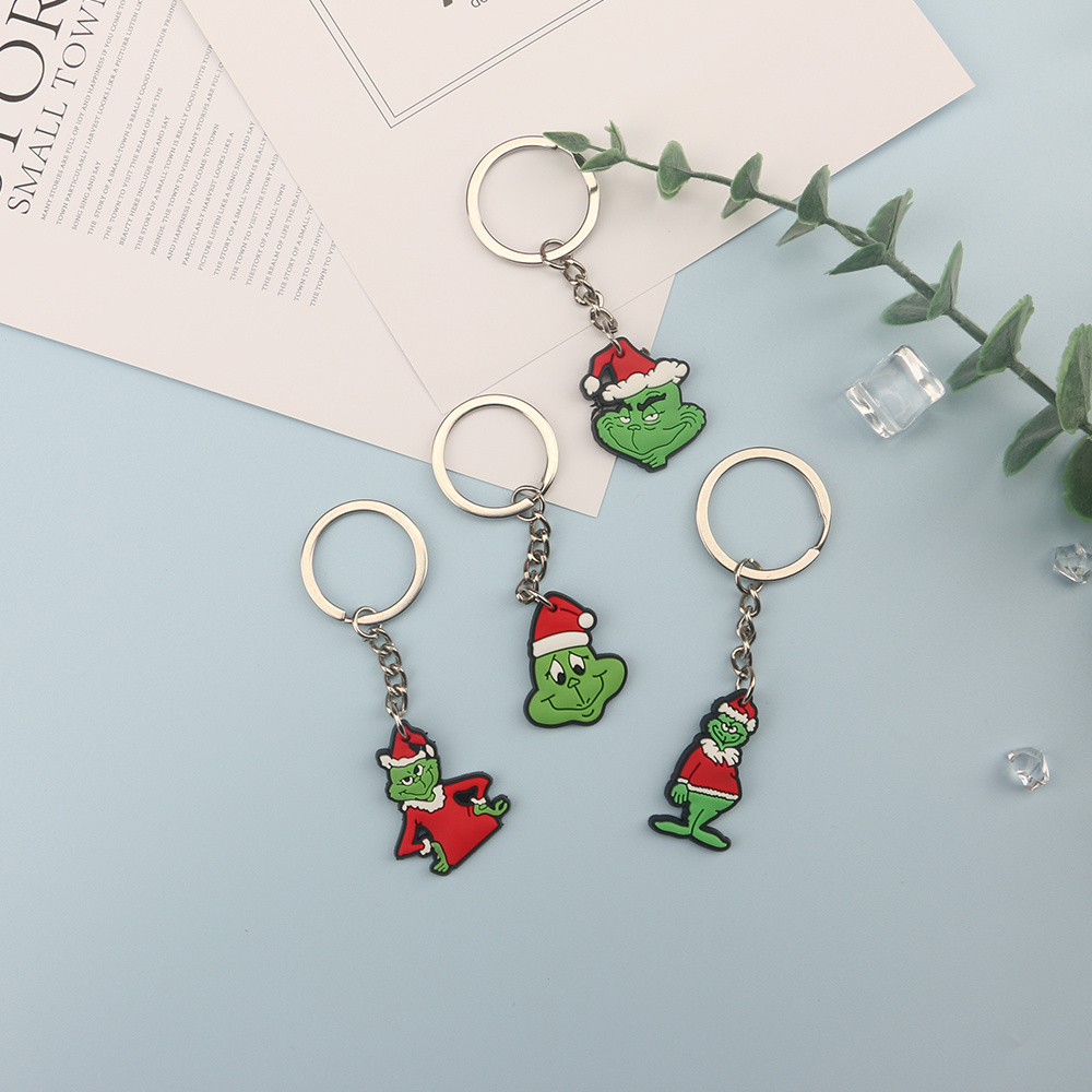 New Arrival Christmas Croc Charms For Kids Christmas Holiday Gift Croc Shoe Charms Wholesale Christmas Keychain