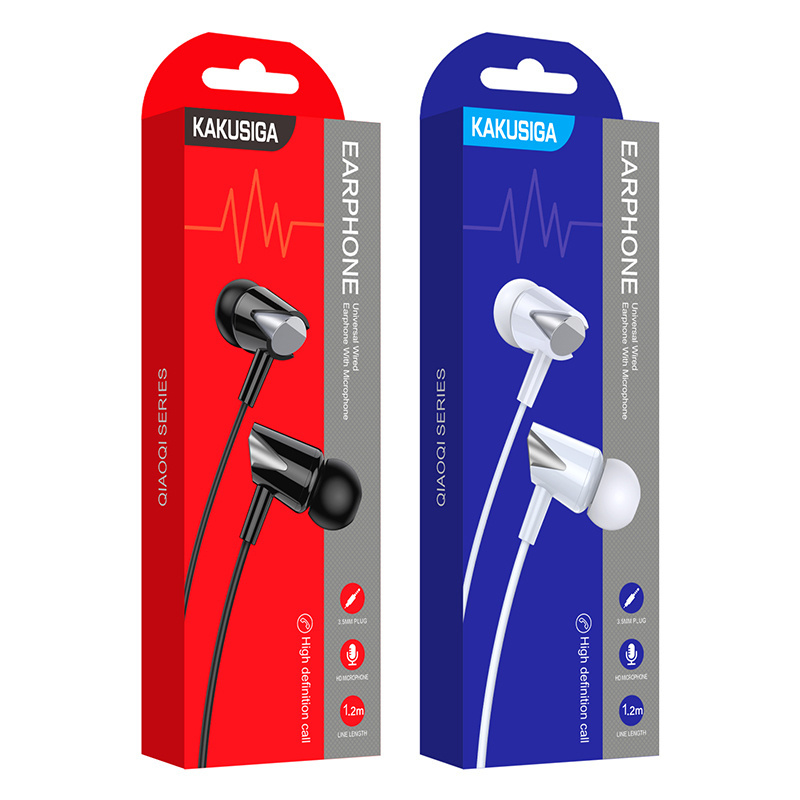 KAKU In-ear Earphones 3.5mm KAKUSIGA universal wire 3.5mm Music headset headphones Portable in ear Wired Earphone