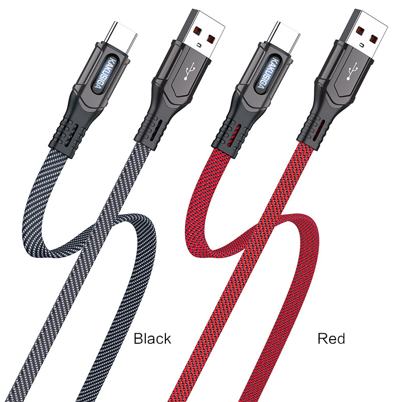 KAKUSIGA New Arrival 3A Smart Charging Cable 1.2m LED Light Type C USB Cable