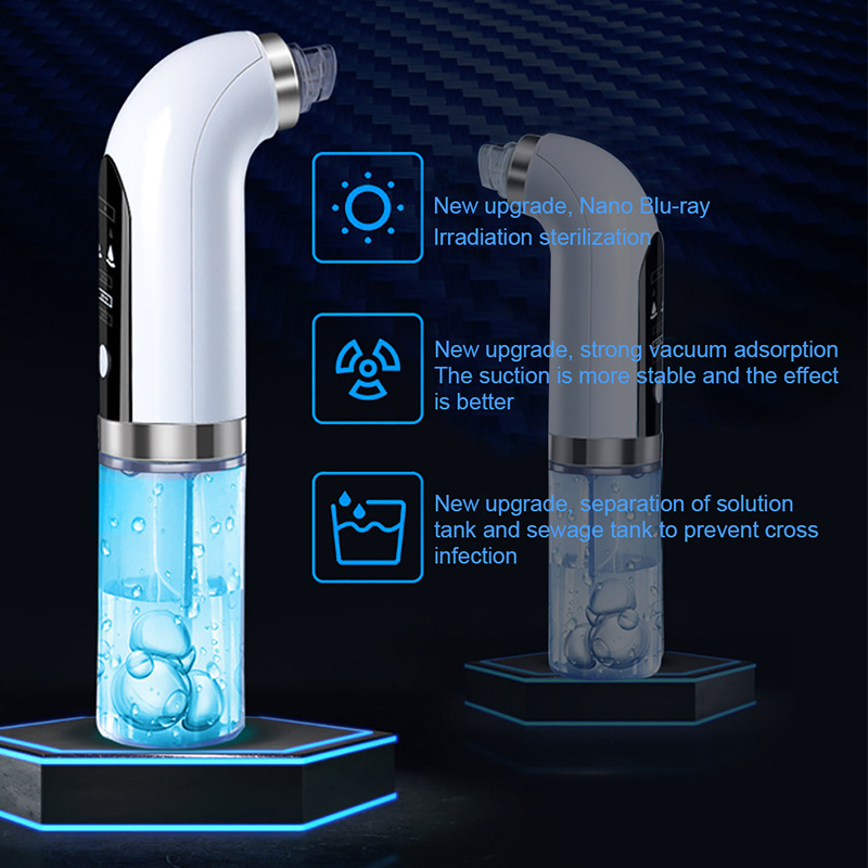 KKS facial lift face cleaner electric micro small bubble water cycle acne pimple pore vacuum blackhead remover