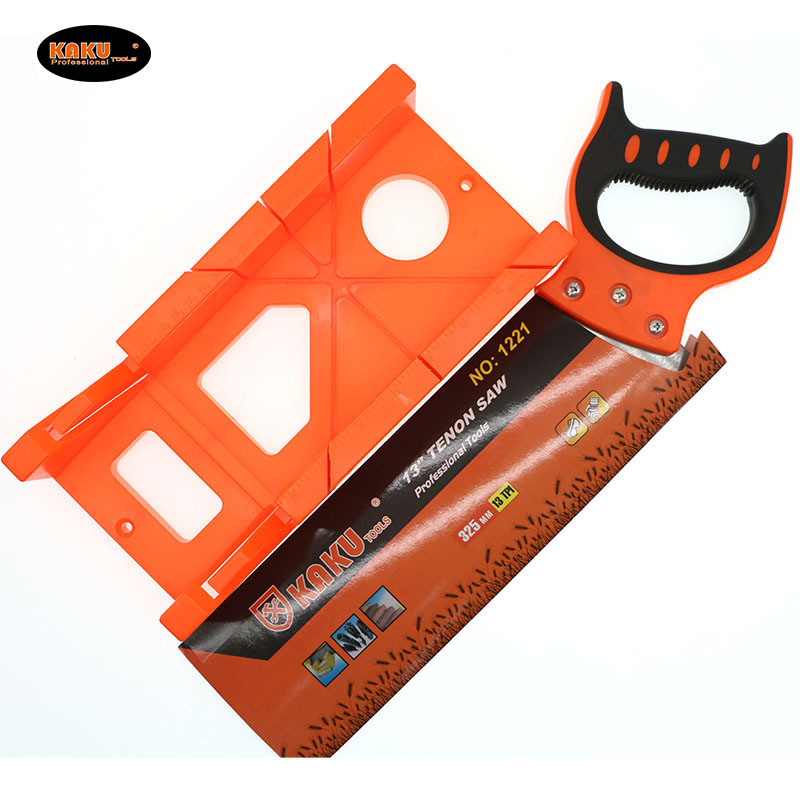 KAKU Wholesale 13 Inch 45 Degree Angle Cutting Hand Tool Saw Wood Working Mitre Box And Back Saw