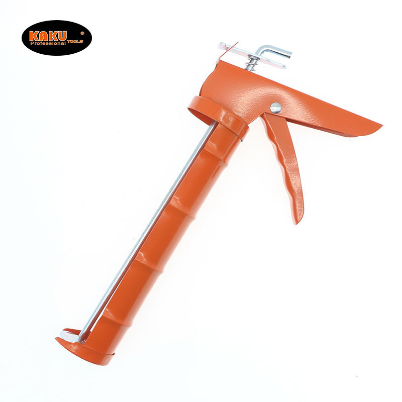 KAKU Customization Orange Iron Glue Gun Caulk Heavy Duty Manual Drop-Free Silicone Sealant Caulking Gun