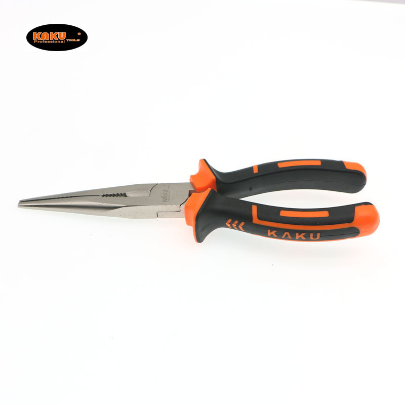 KAKU Plastic Handle Flat Long Nose 6 Inch 8 Inch Pliers Hardware ToolsPliers Nose Pliers