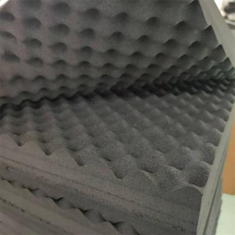 50mm sound absorber black noise insulation foam wavy shape